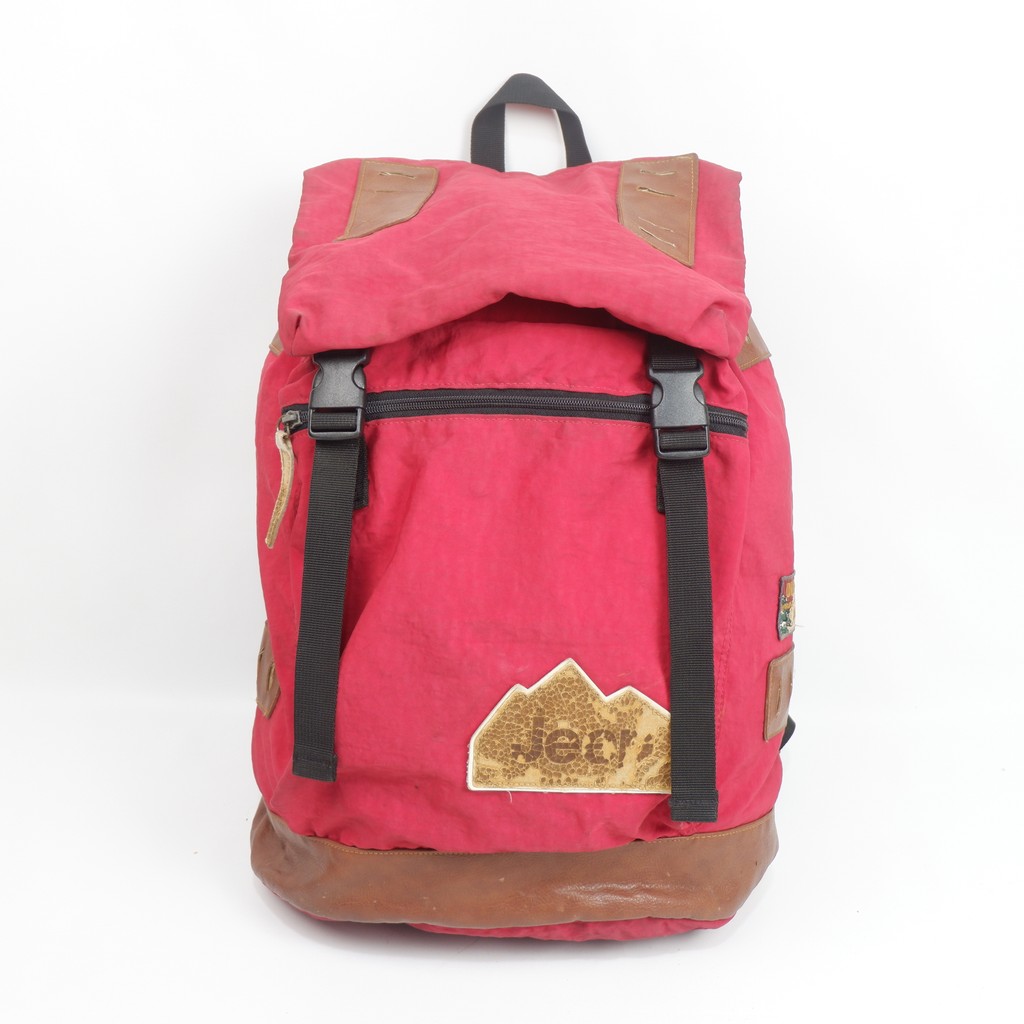 Jeep Outdoor Backpack Roll Top Multi Pocket Daily Hiking Travel Bag 26L Preloved