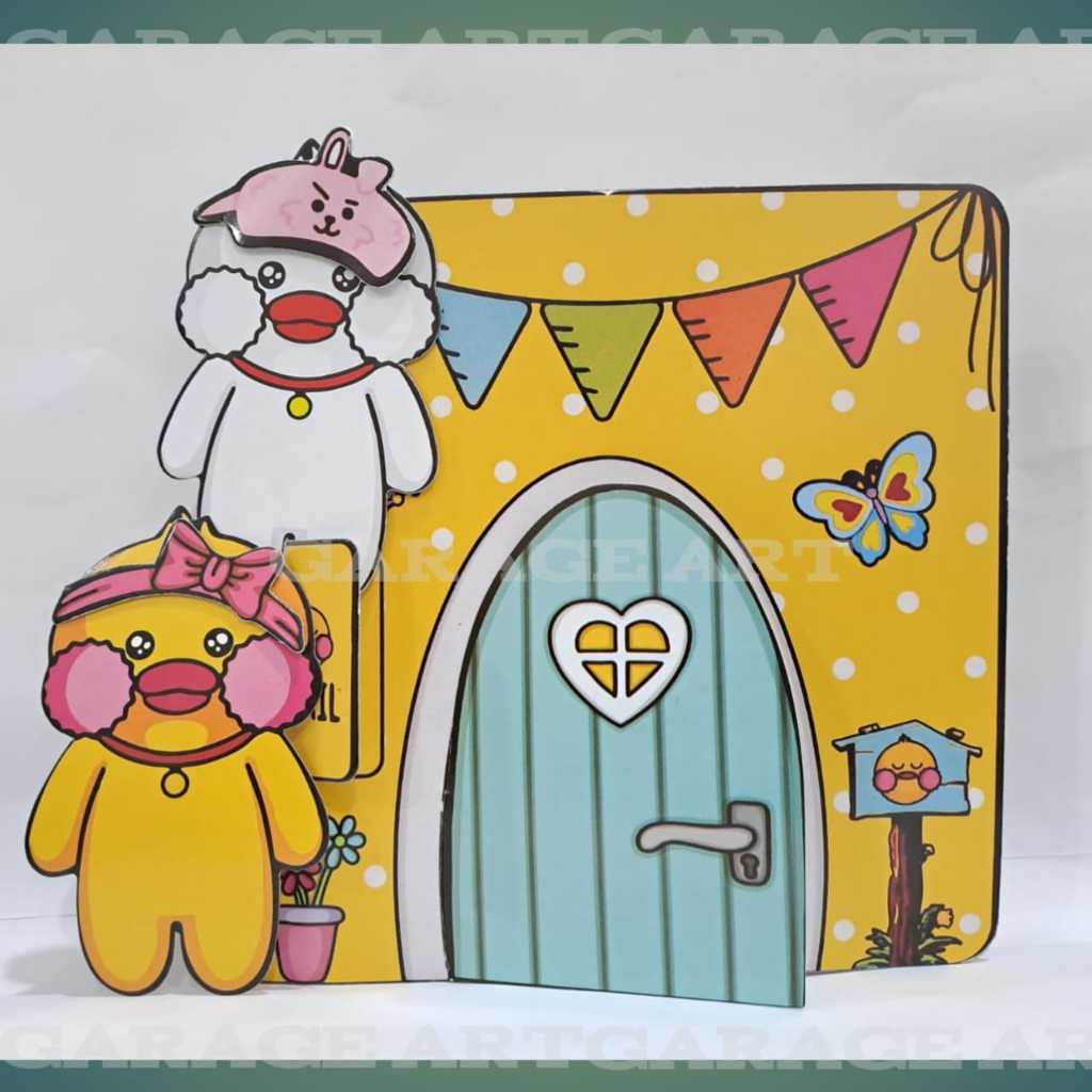 Bebek dolls paper duck boneka kertas mainan edukasi anak paper book