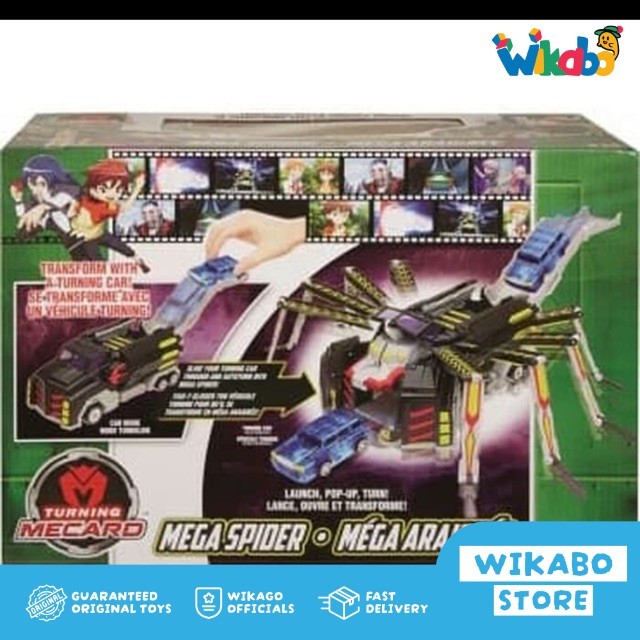 Turning mecard mecanimals mega spider vehicle