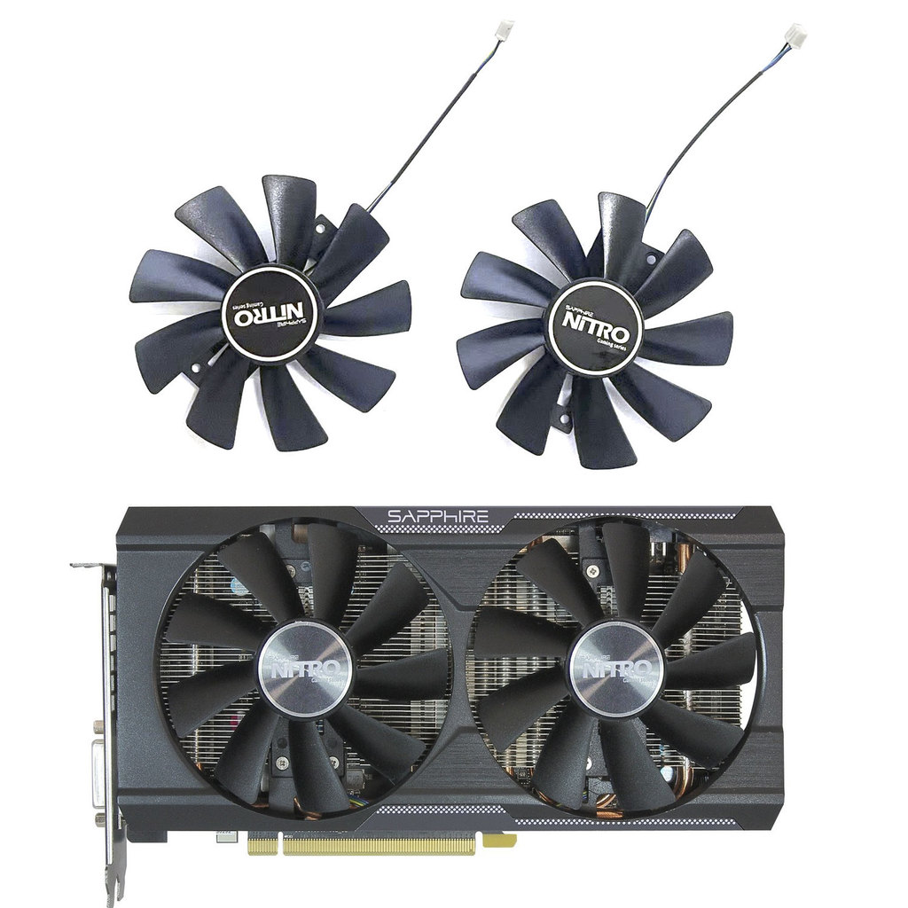 2 wentylatory nowy 4PIN GAA8B2U nadaje się do SAPPHIRE Radeon R9 380 380X NITRO wentylator zamienny 