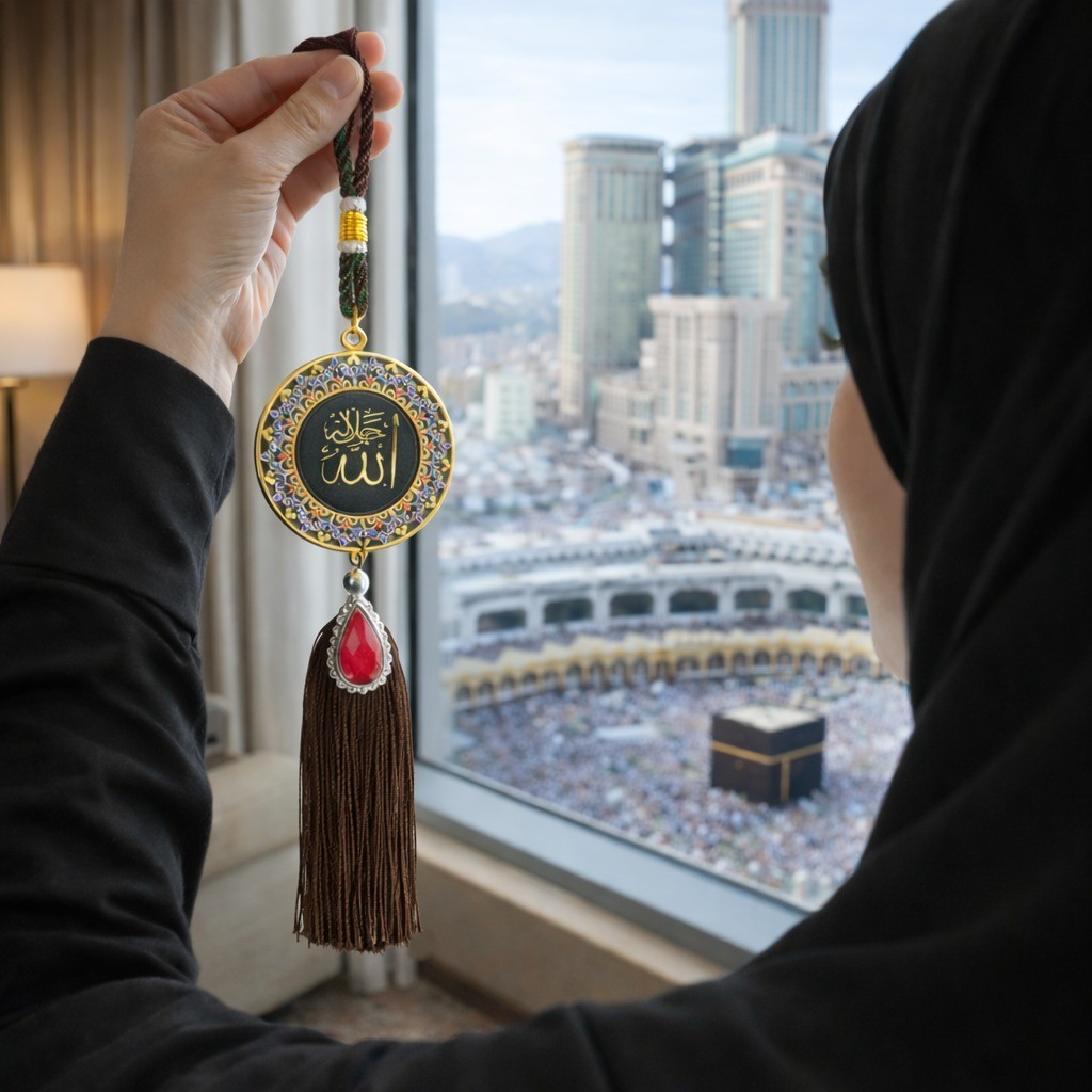 Pajangan Aksesoris Dinding Pintu Lafadz Doa-doa Gantungan Spion Mobil Islami 3 Warna Elegan Souvenir