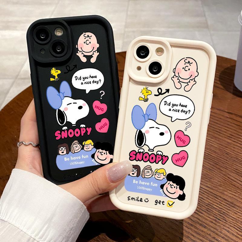 Case For Iphone 11 Pro Max 6 6S 7 Plus8 Plus 8 SE 2020 2022 X XS XR Silicone Imut Snoopy Lens Prtect