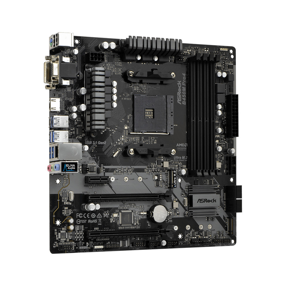 ASRock B450 B450M Motherboard B450M PRO4 Motherboard AM4 DDR4 128GB Ryzen 5 5600 5600G R7 5700 5600 