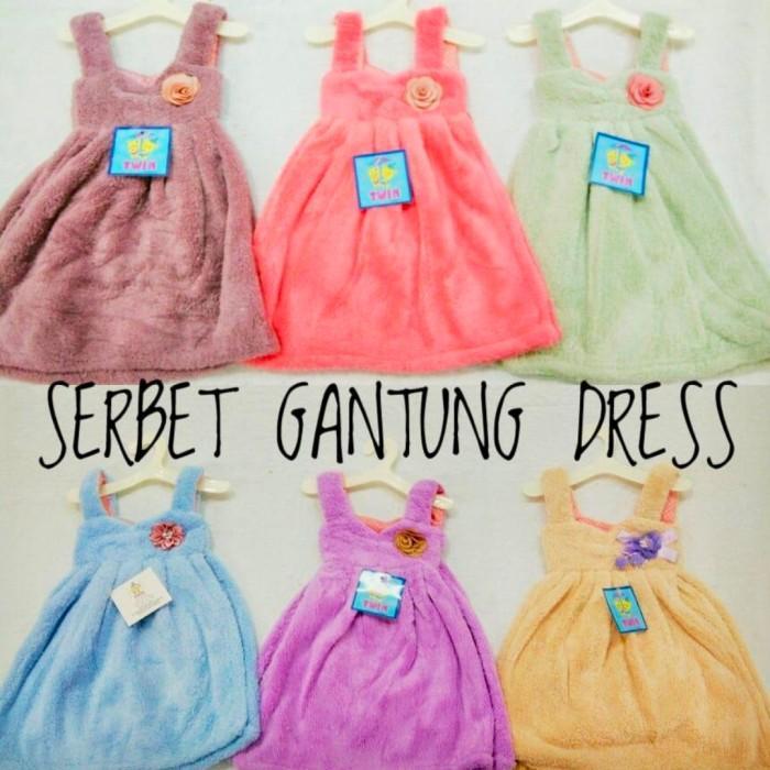 SERBET GANTUNG LAP TANGAN GANTUNG TEBAL SERBET GANTUNG BAJU DAN DRESS - MODEL DRESS, Ungu - Baju Ran