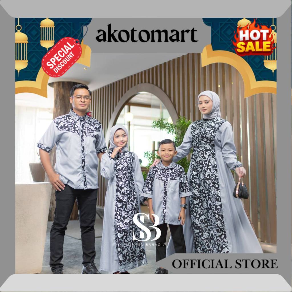 Couple keluarga syari muslimah dress gamis couple baju couple pasangan gaun pesta muslimah batik cou