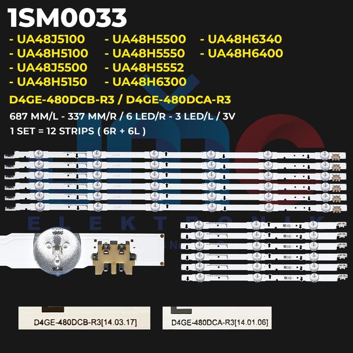 Backlight TV 48 Inch UA48J5100 UA48J5500 UA48H5100 UA48H5150 UA48H5500 UA48H5550 UA48H5552 UA48H6300