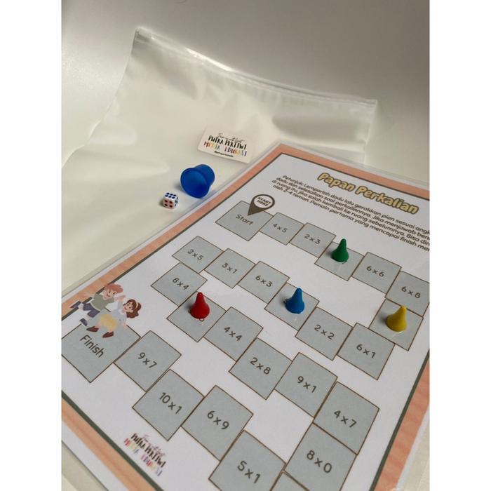 Media Pembelajaran Games Matematika Ular Tangga Perkalian Busy Page Board - Perkalian (Map)