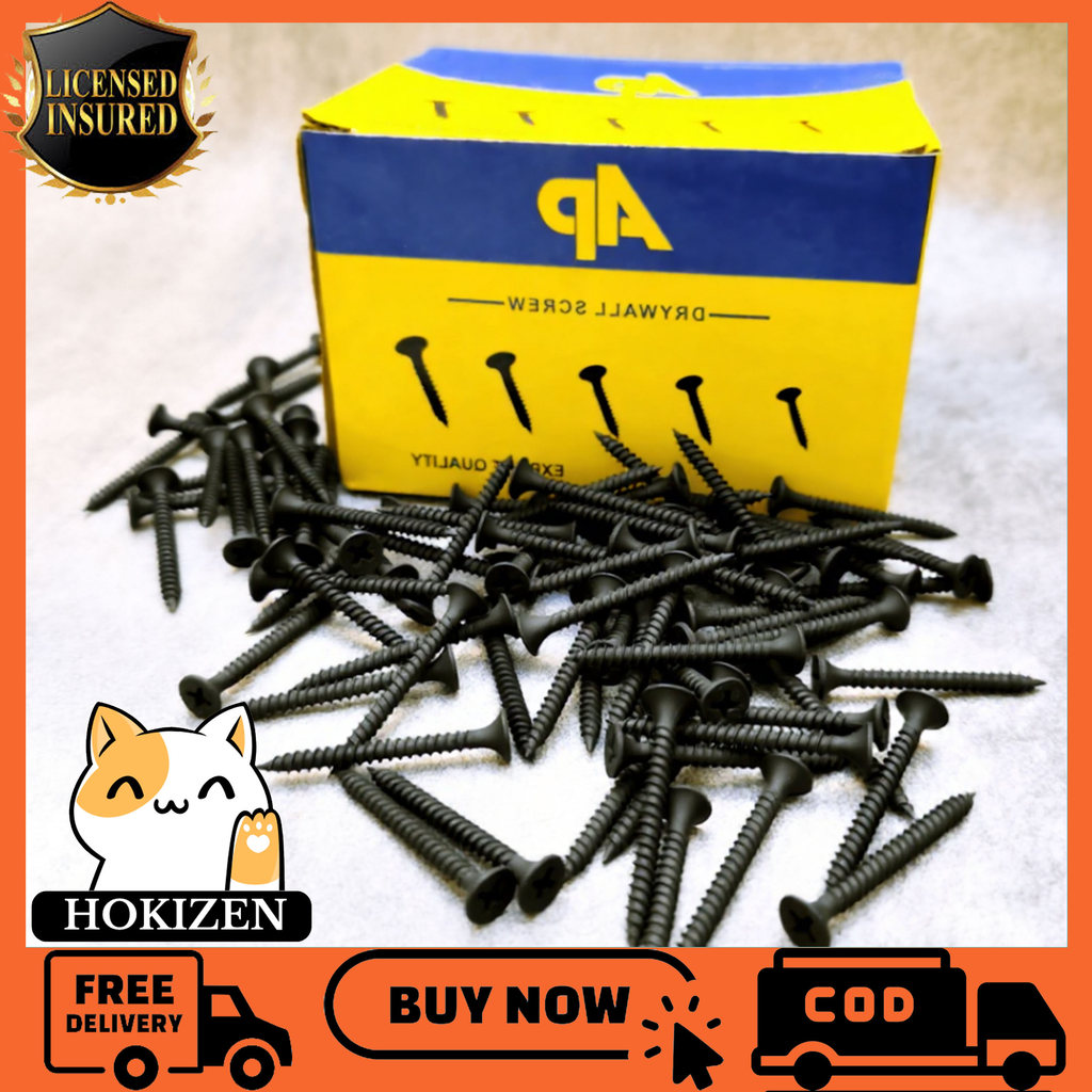 Drywall Screw AP Sekrup Gypsum Hitam 6 x 1 1/4 6 x 1 6 x 2 Inch Per Kotak Baut Skrup Sekerup Scrup G