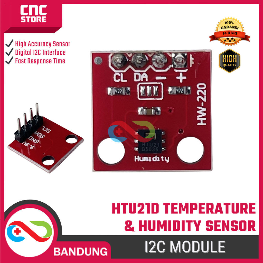 HTU21D Sensor Suhu & Kelembaban – Modul Presisi Tinggi Pengganti SHT15 untuk Arduino & IoT
