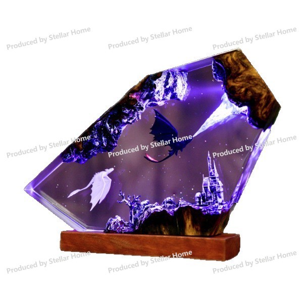 Resin Lamp Resin Lamp Anime Night Fury White Fury Toothless Light Wrath Epoxy Resin Lamp