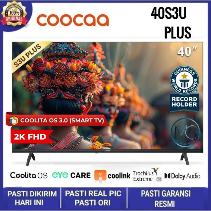 [NEW]COOCAA 40 inch - Coolita 3.0 - Smart TV - Youtube/ Prime Video - Dolby Audio (COOCAA 40S3U Plus