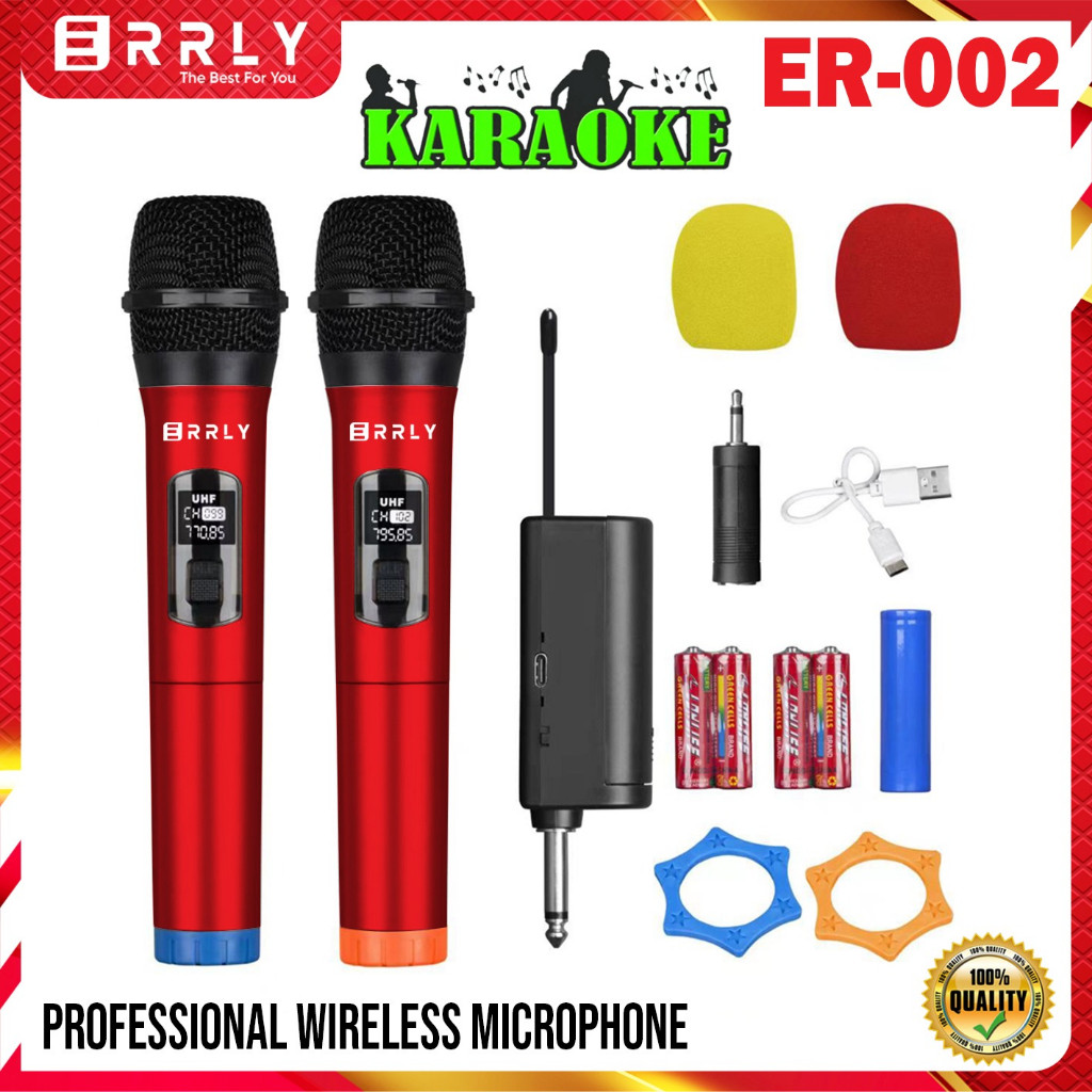 BagstoreOfc - Mic Karaoke Microphone Wireless Tanpa Kabel MIC2 Karaoke GENGGAM