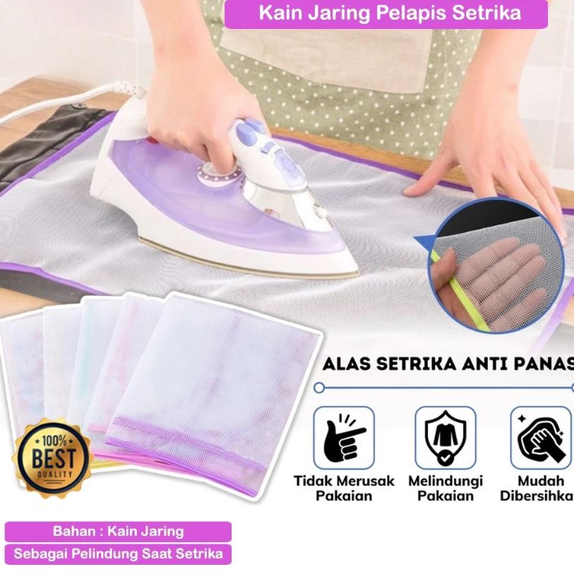 Alas Kain Jaring Setrika Baju Anti Panas Pelapis Strika Pakaian Alas Tatakan Gosokan Baju Ironing Ma