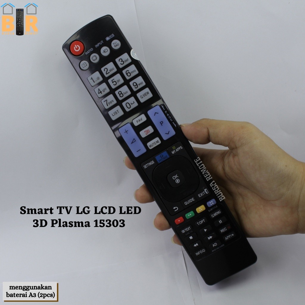 REMOT Remote TV LG LCD LED Smart TV 3D Plasma AKB73615303 bekas