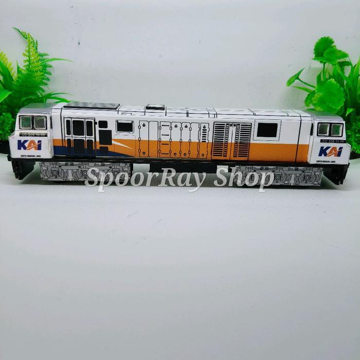 MINIATUR LOKOMOTIF CC 206 PUTIH ORANYE