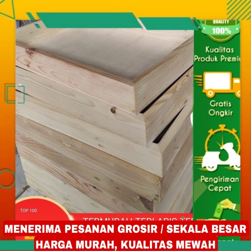 kotak seserahan / kotak hantaran / tray hampers kayu 1 set