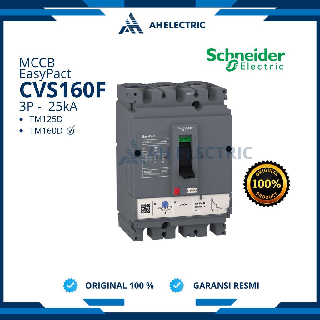 Schneider MCCB NFB Breaker CVS160F TM160D 3P 25kA 160A | LV516333 | Original