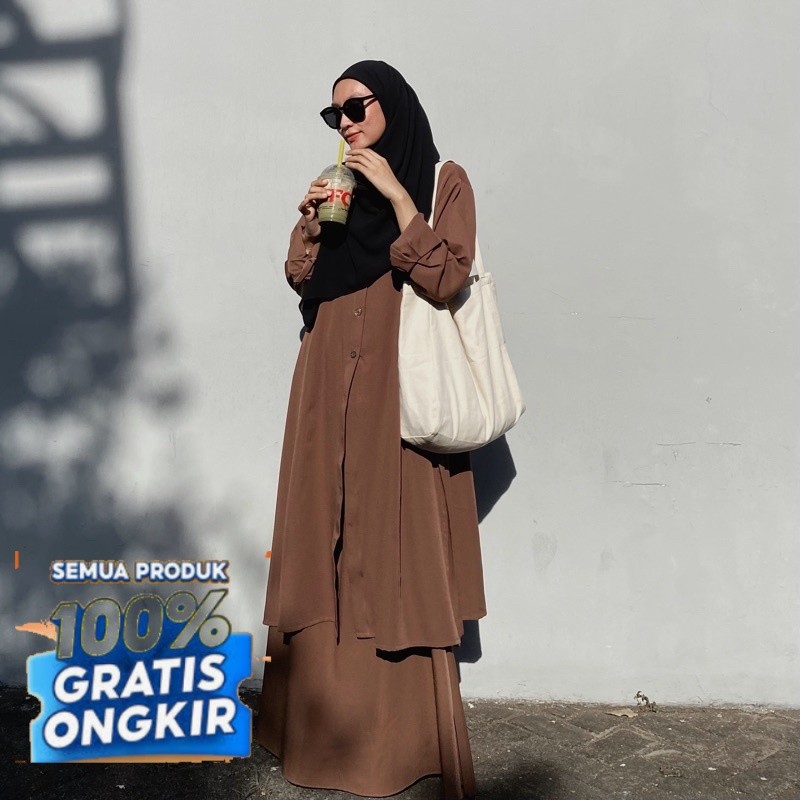 NARA SET TUNIK & ROK | hi.shafiyya | tunik murah | abaya murah- pakaian wanita lainnya