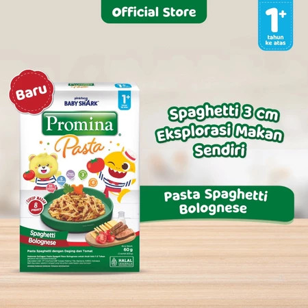 Promina Spaghetti Bolognese 60g Cemilan Snack Makanan Pasta Bayi Anak Usia 1 Tahun Penambah Berat BB