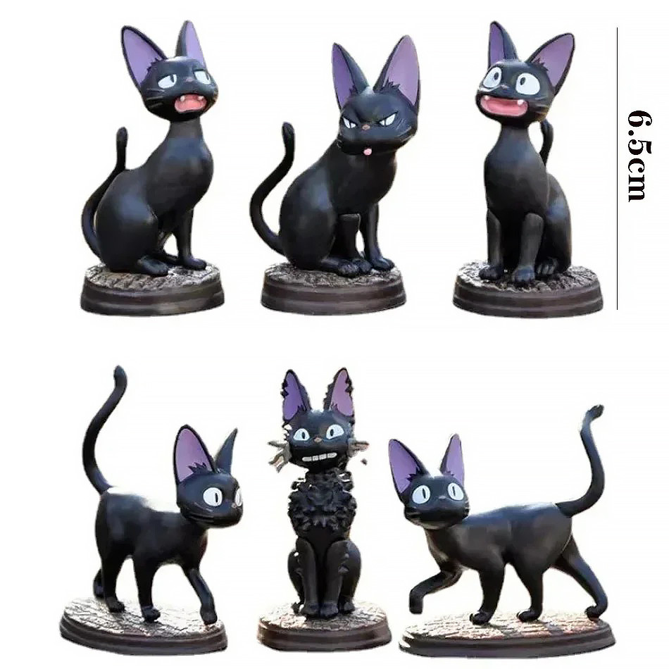 2026 HOT Cartoon Black Cat Jiji Gigi Figure PVC Action Toy Doll Model Set Black Cat Hayao Miyazaki F