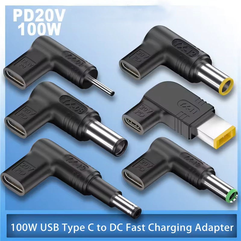 PD 20V100W Laptop Power Adapter Connector DC Plug USB Type C Female to DC Male Jack Converter for Hp