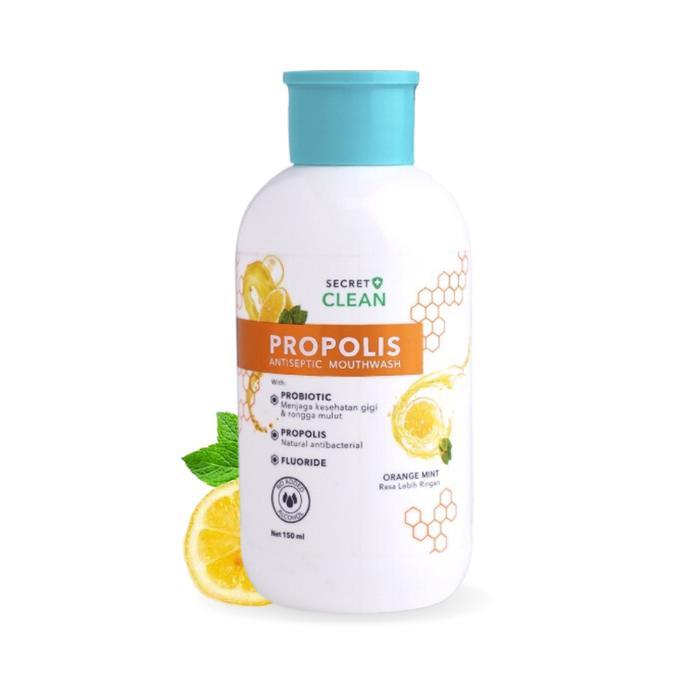 Obat Kumur Propolis Secret Clean Pembersih Karang Gigi Berkerak - Jeruk
