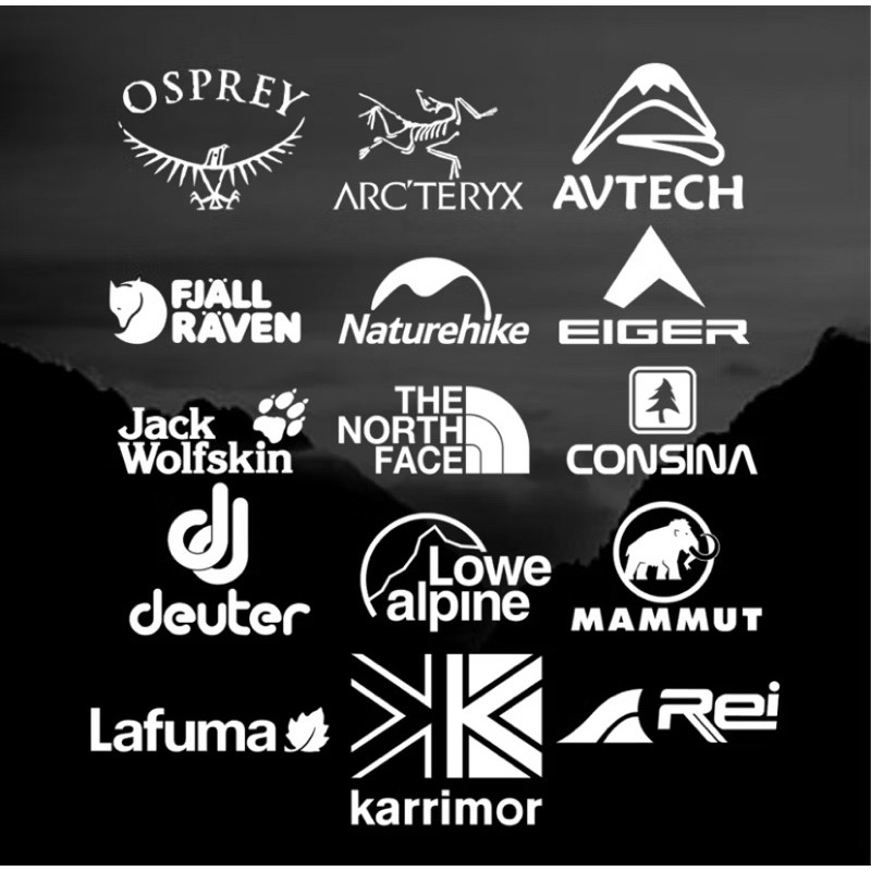 stiker sablon setrika dtf logo brand outdoor kece