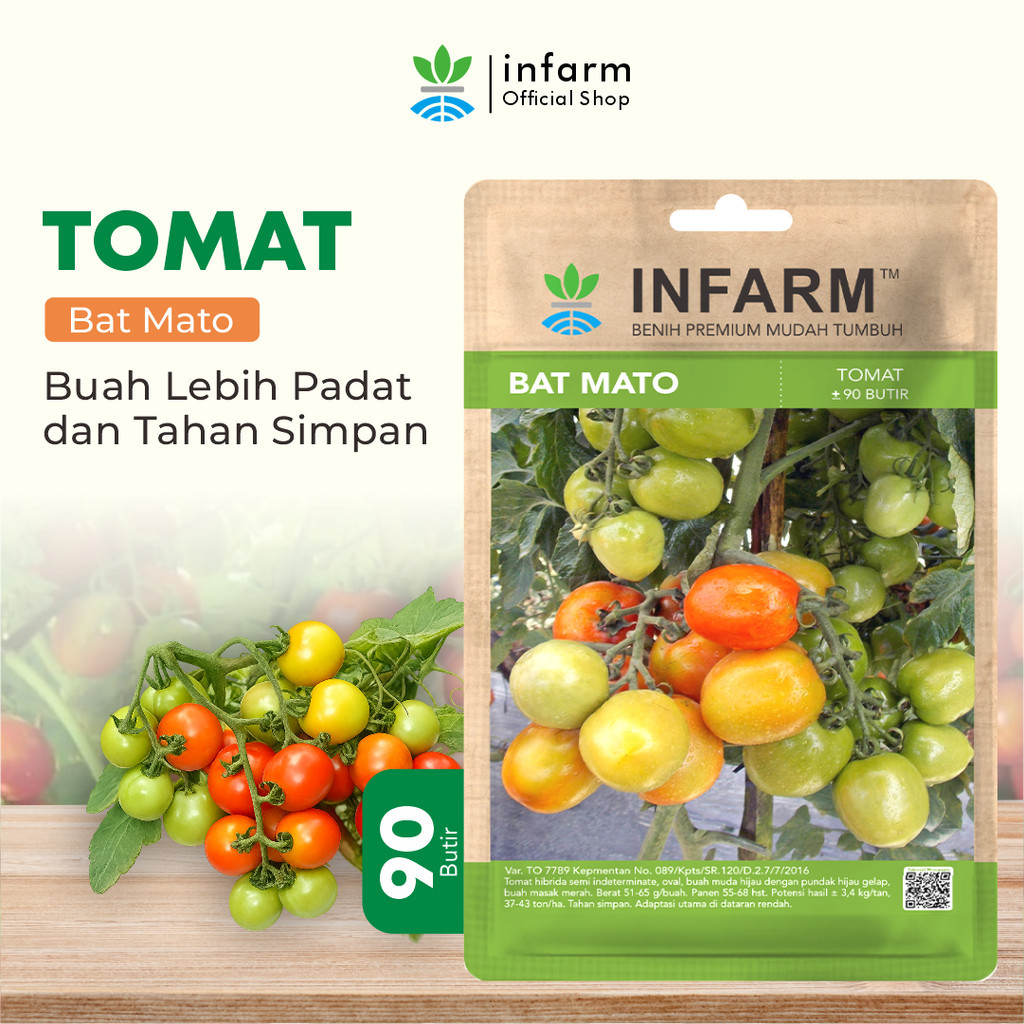 BOTANI - Benih Tomat Batmato Unggul, Bibit Sayuran Buah Tomat Hibrida Bibit Tomat Super Premium