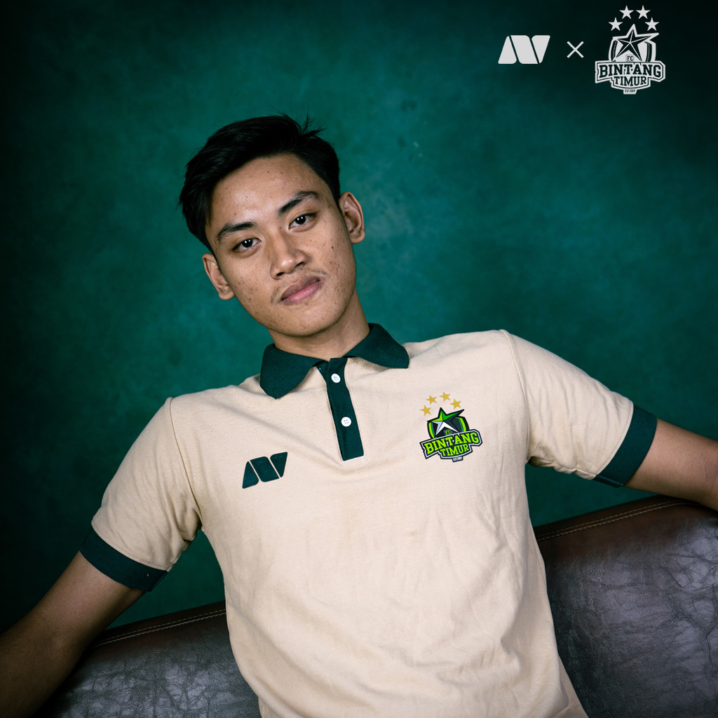 ⁠Noij Kaos Jersey Polo Casual BTS 25/26 - Cream