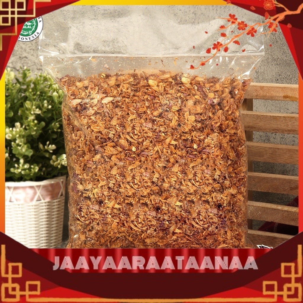 Bawang Goreng Brebes 1 Kg Brambang Goreng Renyah Bawang Merah Goreng Kiloan Bagor Pedas Asli Murah
