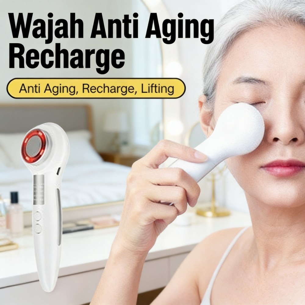Alat Recharge USB Anti Aging Wajah-Pemijat Perawatan Setrika Pengencang Wajah