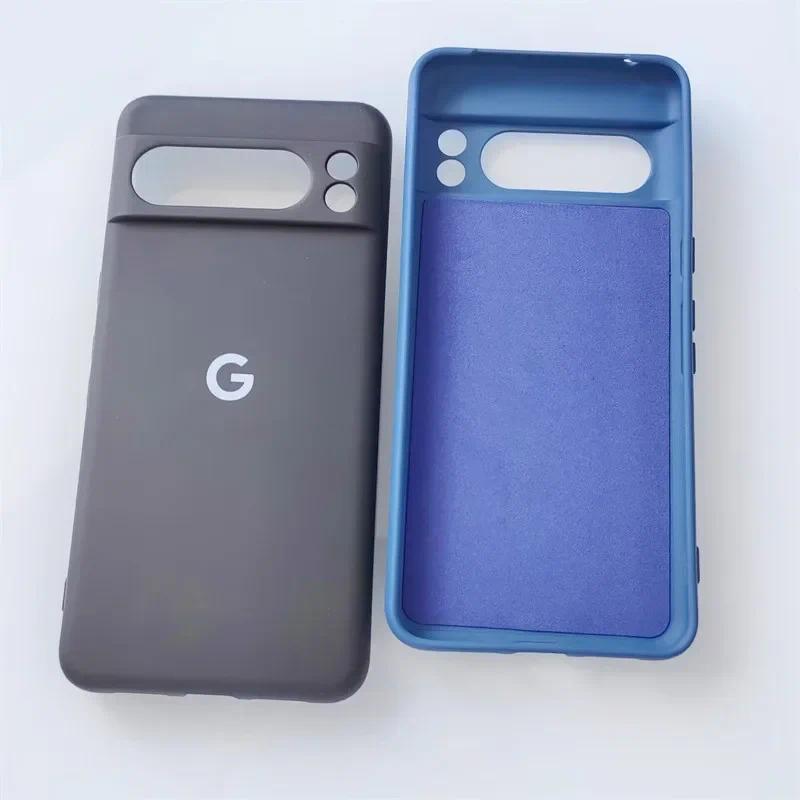 Original Liquid Silicone Case For Google Pixel 8 7 6 5 4 Pro 5A 6A 7A 8A 4A 4G 5G Soft Thin Shockpro