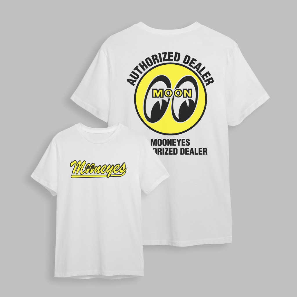 Tshirt Kaos Pria MOONEYES AUTHORIZED DEALER Putih