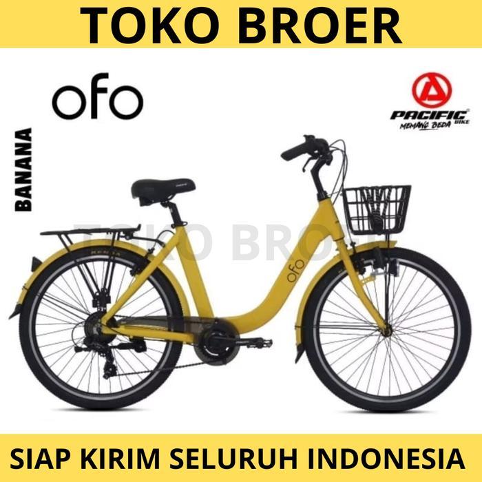 Sepeda Mini Keranjang 26inch CTB Pasific OFO - 7 speed, Mint