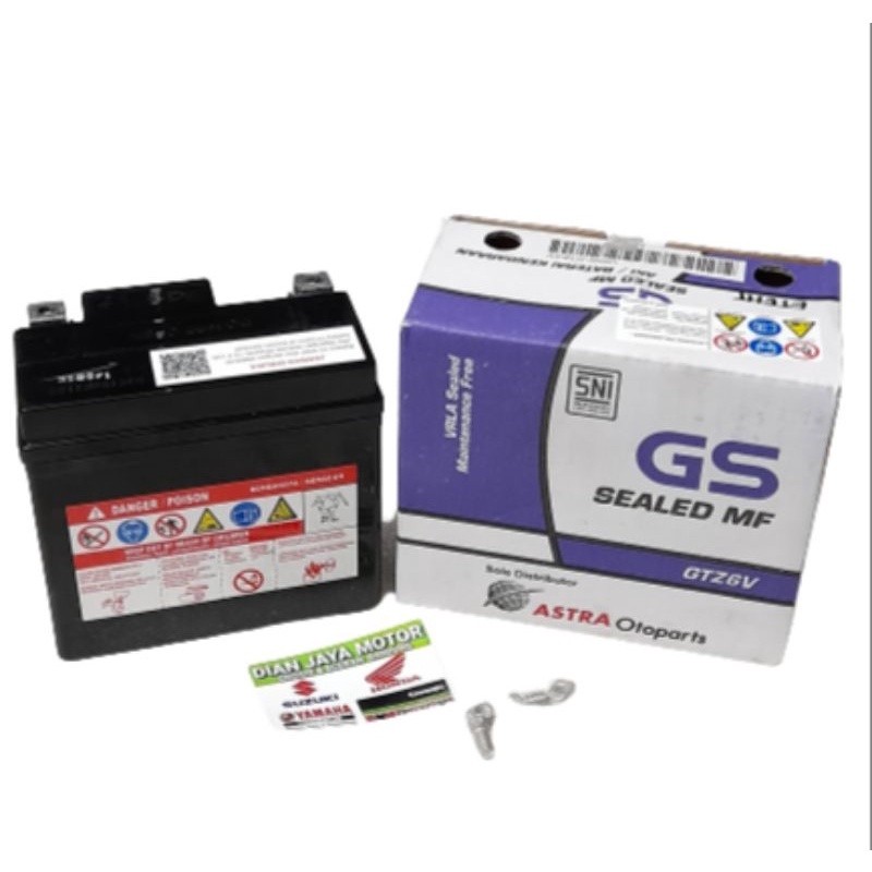 ( GS ASTRA ) AKI GTZ6V GS ASTRA VARIO 125 VARIO 150 SATRIA FU CBR CB150R SONIC NEW 150 ORIGINAL GS A