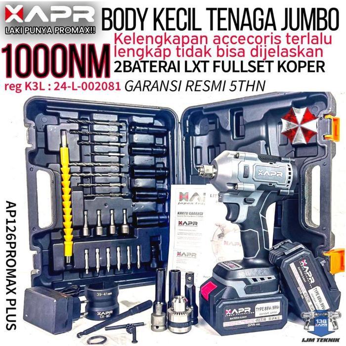 IMPACT APR AP126 PROMAX+ 1000NM BODY KECIL TENAGA JUMBO FULLSET 2 BATERAI - 1000NM AP126PROMAX+