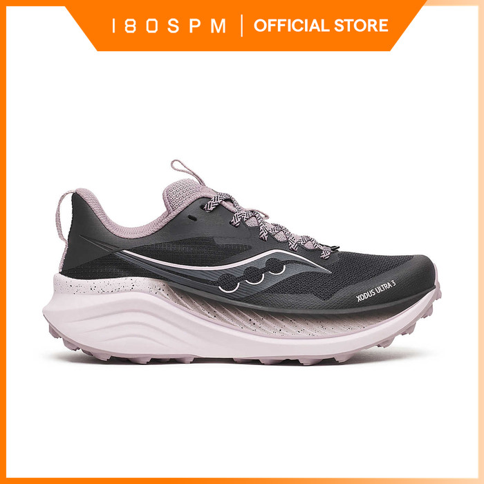 SAUCONY - Women's Xodus Ultra 3 Medium, Black / Quail - Sepatu Trail Running Wanita