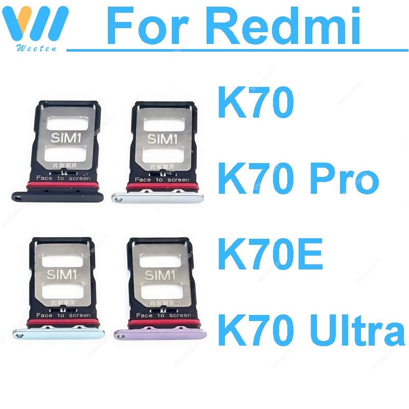 SIM Card Slot For Xiaomi Redmi K70 K70E Pro Ultra Sim Card Reader Adapter Holder Sim Card Tray Repla