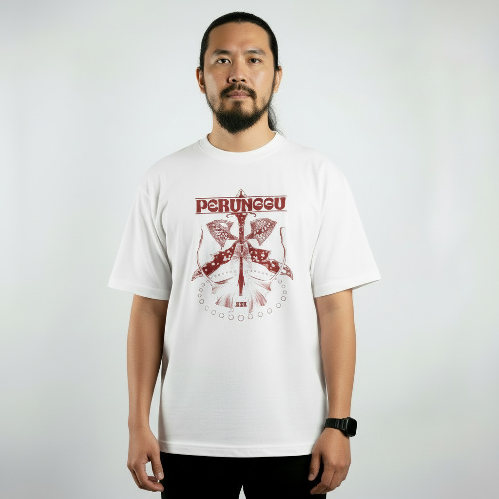 Original T Shirt Perunggu -33X White Official Merch Kaos Pria