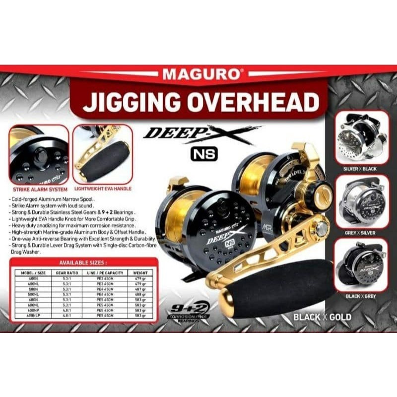 REEL OVERHEAD MAGURO DEEP-X NS NL (HANDLE KIRI)