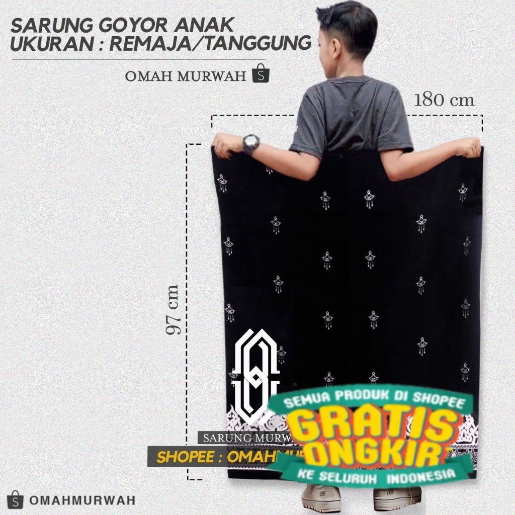 SARUNG BATIK ANAK (UMUR 6-14 TAHUN) EXCLUSIVE WADIMOR JUNIOR - SARUNG PRINTING ANAK - SARUNG ANAK GO