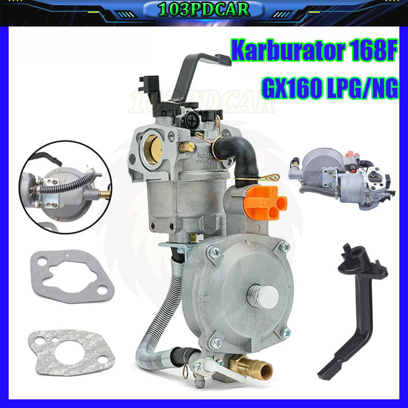 PLAOSANSTORE Konverter Carburator Gas Mesin Karburator LPG GX160 2KW 168F GX200 170F 2.8KWPompa Gens