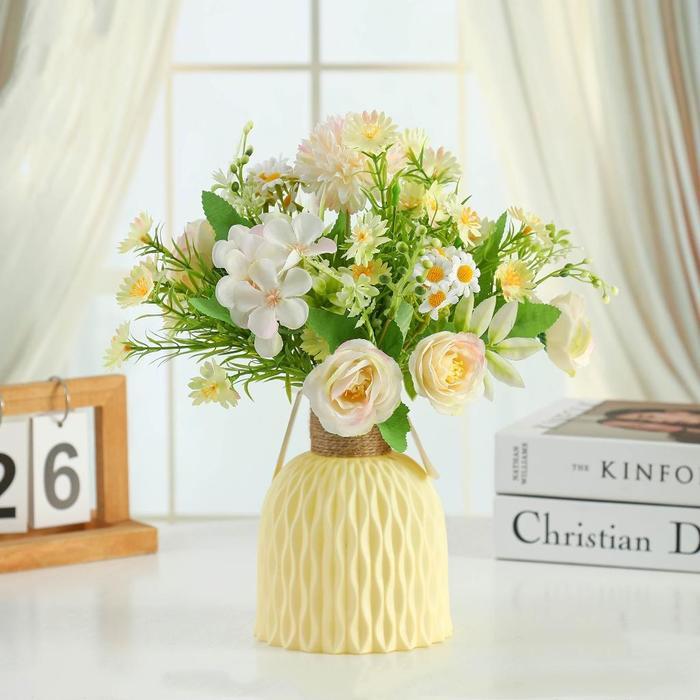 Winkel On Street  Set Bunga Aesthetic Termasuk  Plastic Vas Bunga Hias Hydrangea Tangkai Bunga Plast