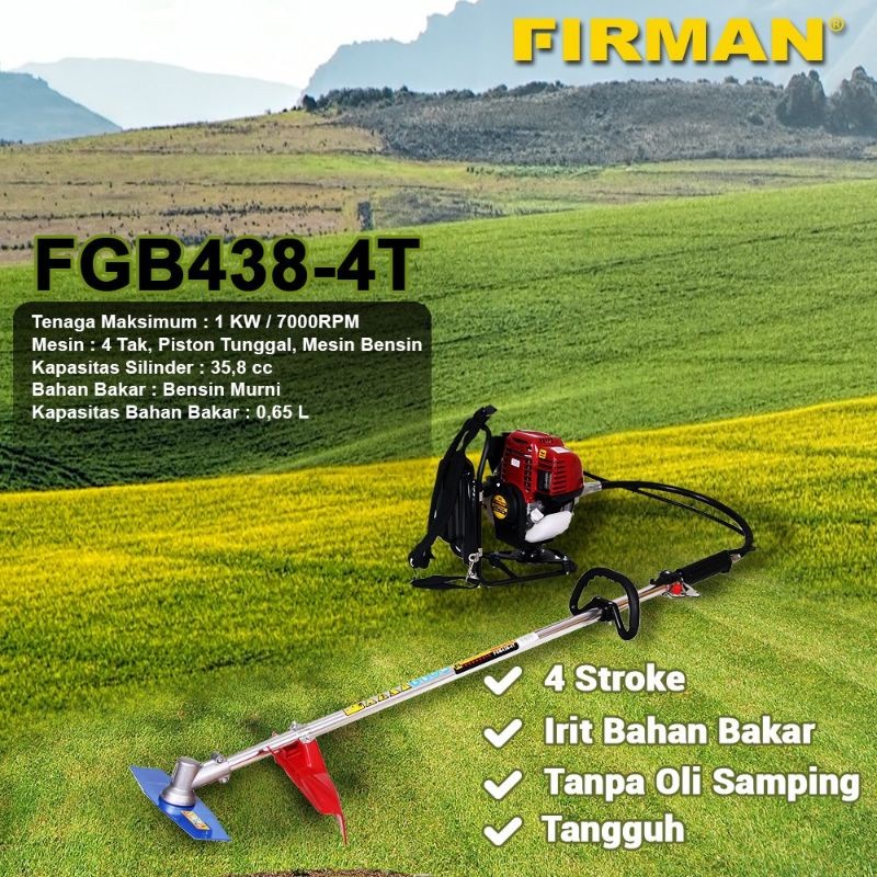 Fullset Lengkap Mesin Pemotong Rumput 4 tak Pemotong Rumput FGB434Tak