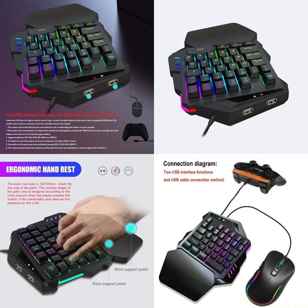 Ultra-slim 35keys Handedly Keyboard for Laptop Desktop PC Smartphone