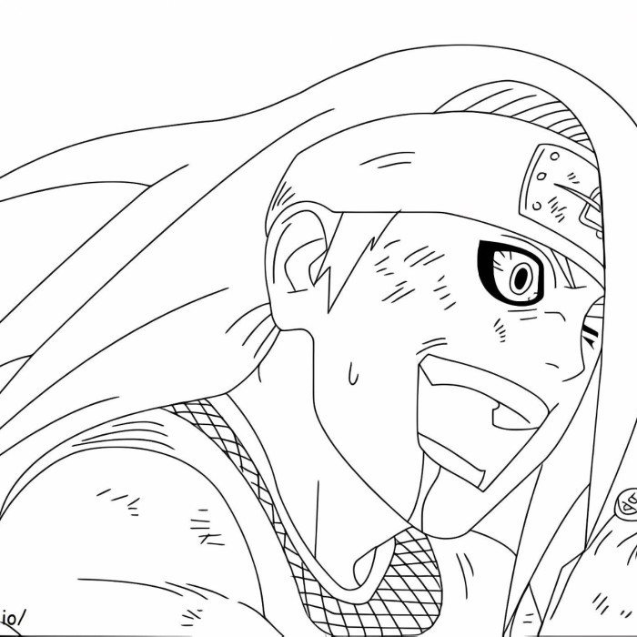 10 LEMBAR kertas mewarnai, GAMBAR MEWARNAI tema NARUTO -DEIDARA