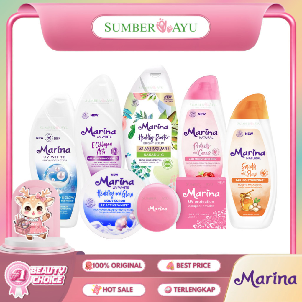 SUMBER AYU | MARINA BODY LOTION, COMPACT POWDER,  LULUR  SERIES
