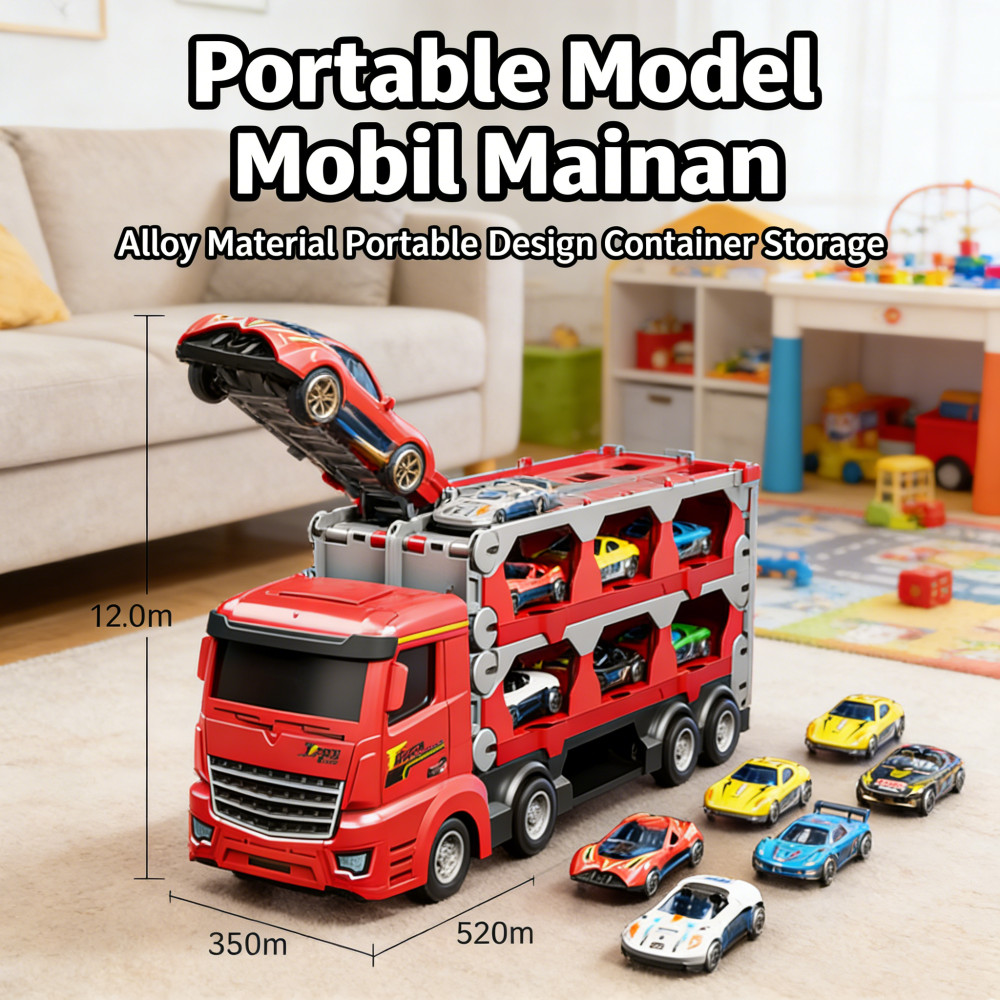 Kendaraan Pemadam Kebakaran Truk Anak Konstruksi Kendaraan Katapult Portable Penyimpanan Model Mobil
