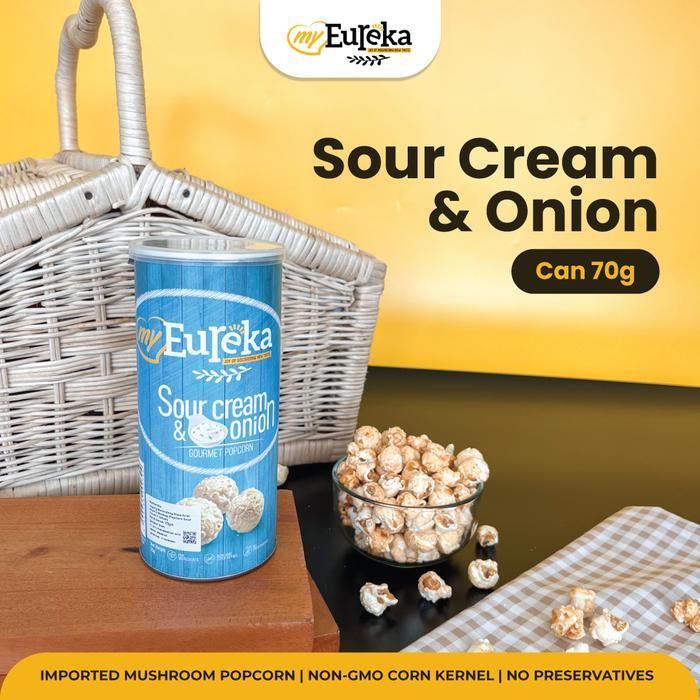 Eureka Snack Popcorn Sour Cream and Onion Can 70g