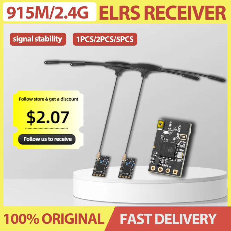 Receiver ELRS 915MHz/2.4G NANO  Receiver Rc with T type Antenna Support Wifi upgrade for RC FPV Trav